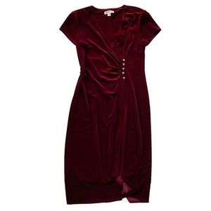 Coldwater Creek red velvet dress